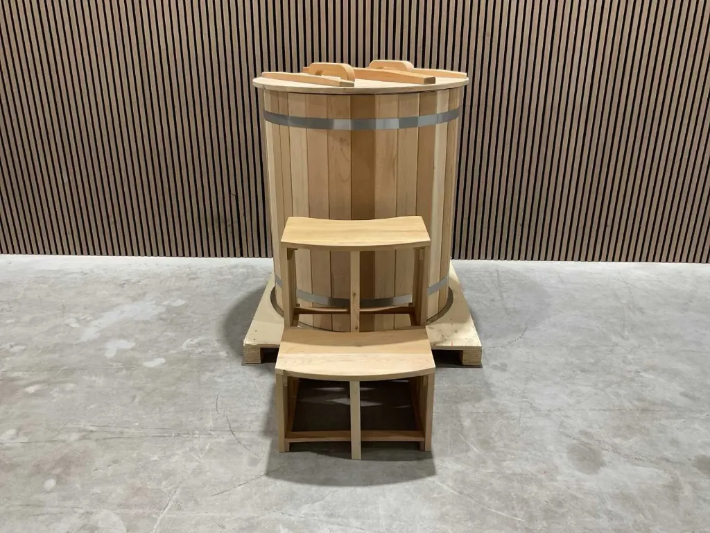 [00259] IJsbad  rond 80Ø 100cm Hoog | SMT-HIR8010 | Hout | SMT