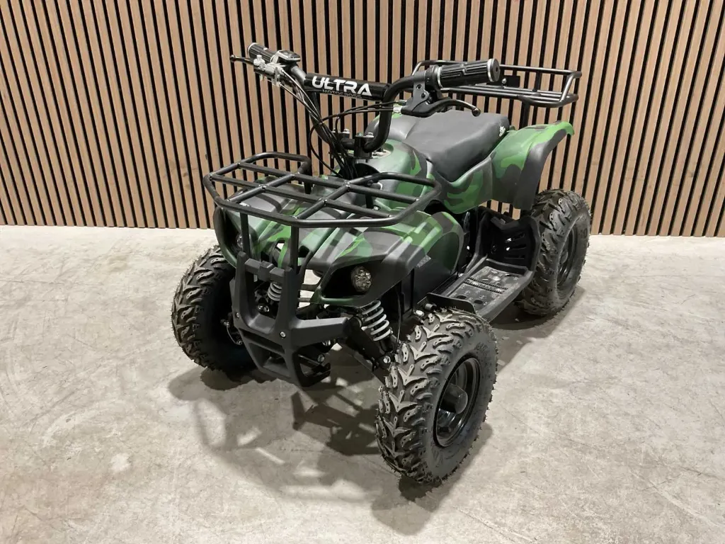 [00302] ATX 1000 Met Zwart rekje Elektrische Quad  | MA06E | Camouflage | Ultra Motocross
