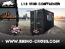 Mini container met deur en raam | 8ft | Zwart | Rhino-Cross-Containers