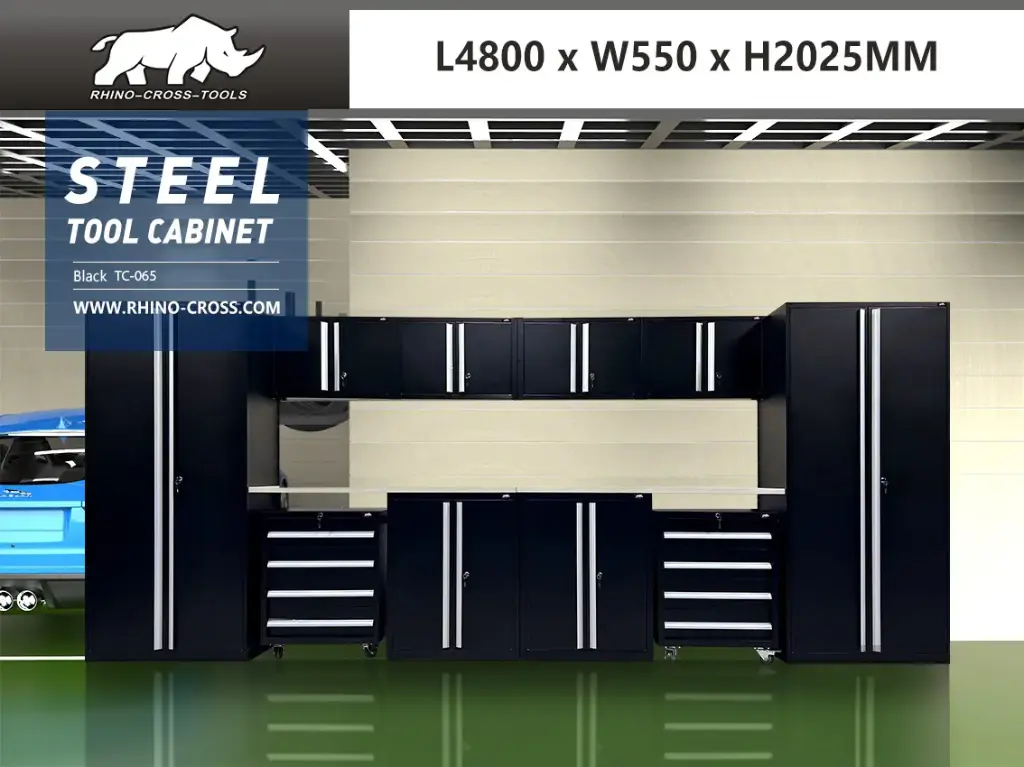 [00429] Werkkast | TC-065 | Zwart | 4800 x 550 x 2025 mm