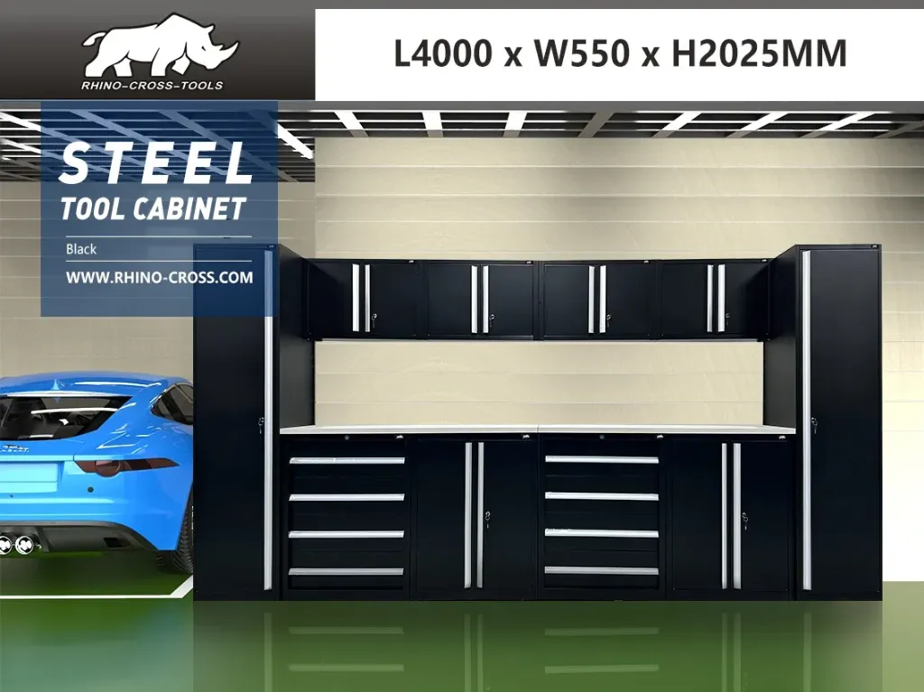 [00435] Werkkast | TC-263 | Zwart | 4000 x 550 x 2025 mm