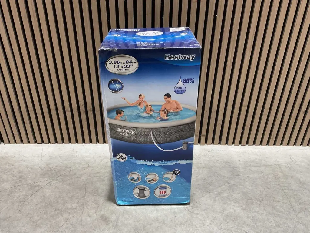 Zwembad Rond 3,96 meter x 84 cm | #57376 | Grijs | Bestway