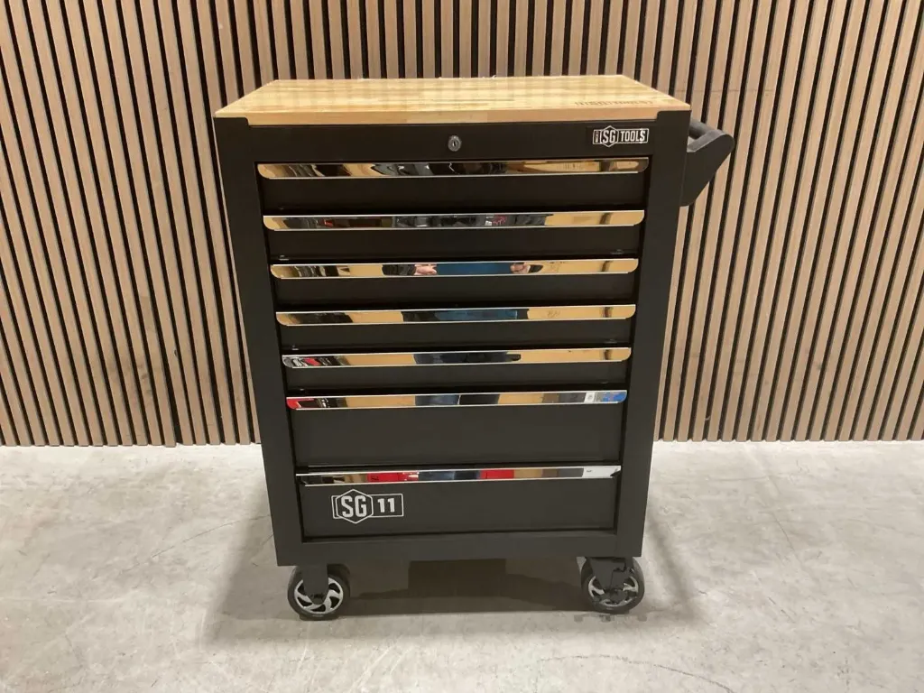 [00486] Gereedschapswagen  7 lades 6 gevuld 278 Stuks | SG11 | Zwart/RVS | SG Tools