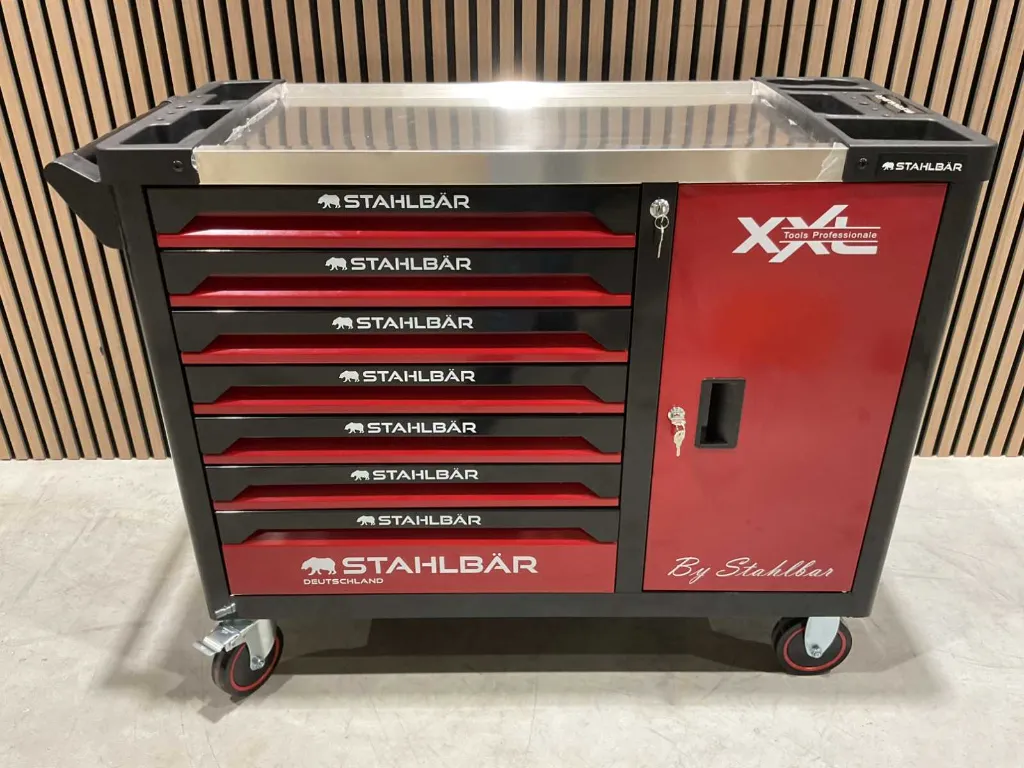 [00496] Gereedschapswagen | ST007B-NEW-RED | Rood | Stahlbar