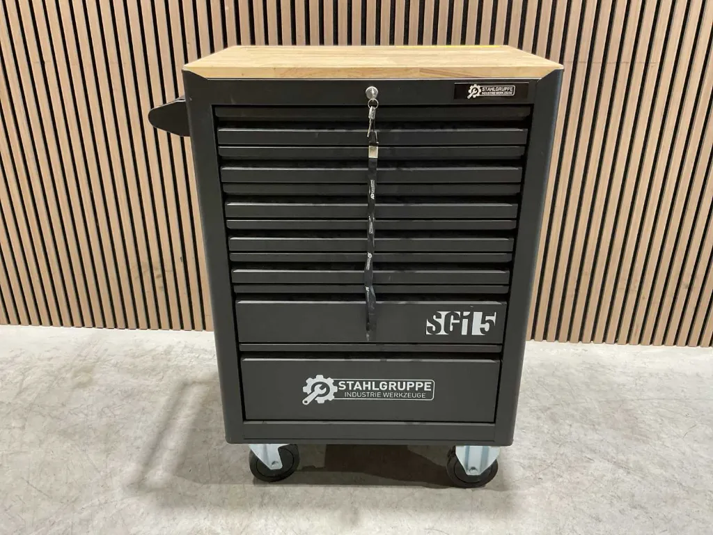 Gereedschapswagen 7/6 255pcs | SG15 | Zwart/Hout | Stahlgruppe