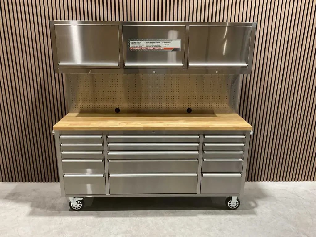 Werkbank hoog 15 lade 3 bovenkastjes | HTC7218W1 | RVS