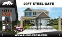Toegangspoort/hek 20ft 596 Koe | 20FT596CWZW | Zwart | Rhino-Cross-Gates