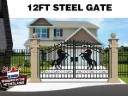 Toegangspoort Hek Paard 12FT 365CM | 12FT365PAZW | Zwart | Rhino-Cross-Gates