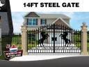 Toegangspoort Hek Paard 14FT 433CM | RCG433 | Zwart | Rhino-Cross-Gates