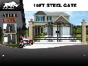 Toegangspoort Hek plain 16ft 496cm  | 16FT496PLZW | Zwart | Rhino-Cross-Gates