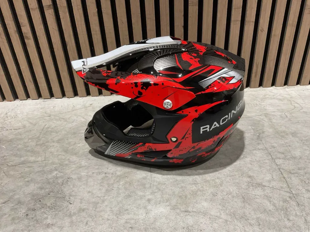 Motorhelmen | Model 125 maat M | Zwart/Rood | Ultra Motocross