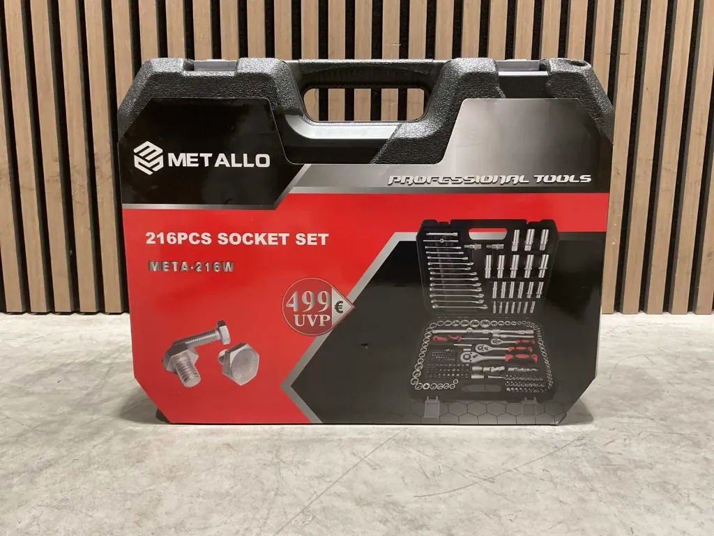 Doppenset 216PCS | META-216W | Zwart | Metallo