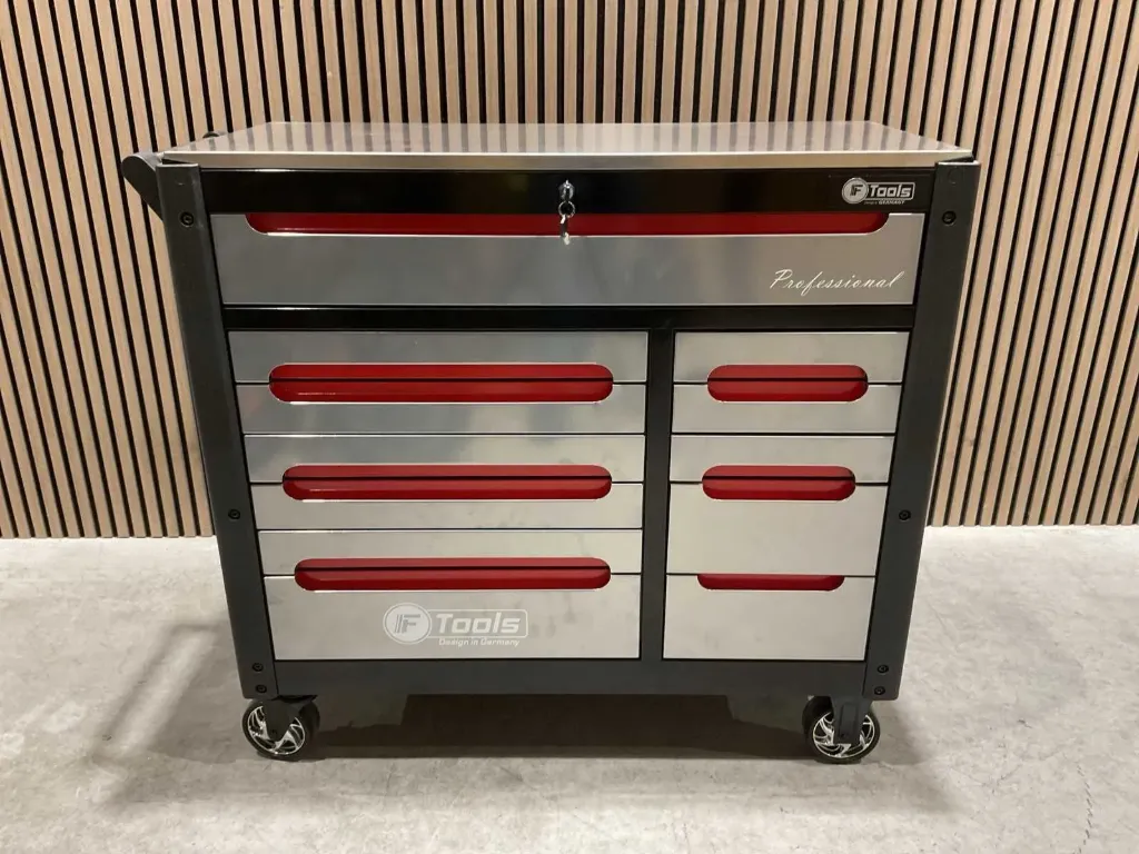 Gereedschapswagen 12 Lades 10 gevuld | FT12L10GZWGR | Zwart/Grijs | FTools