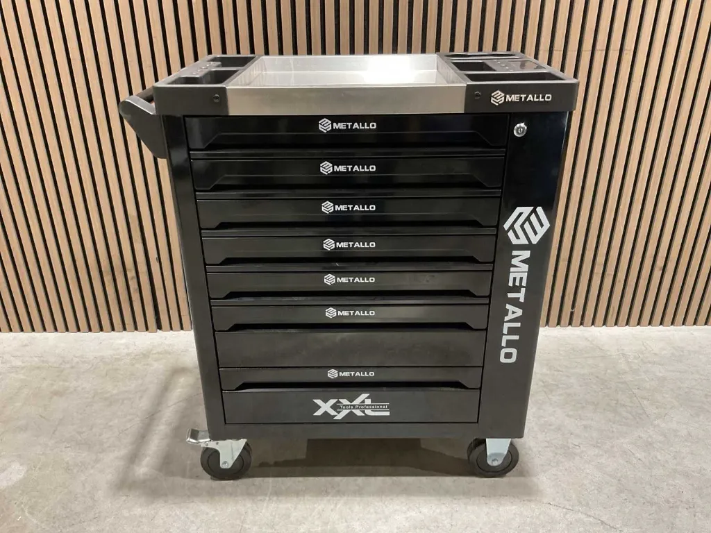 Gereedschapswagen 7 Lade 6 gevuld XXL | META-7HS6G | Zwart | Metallo