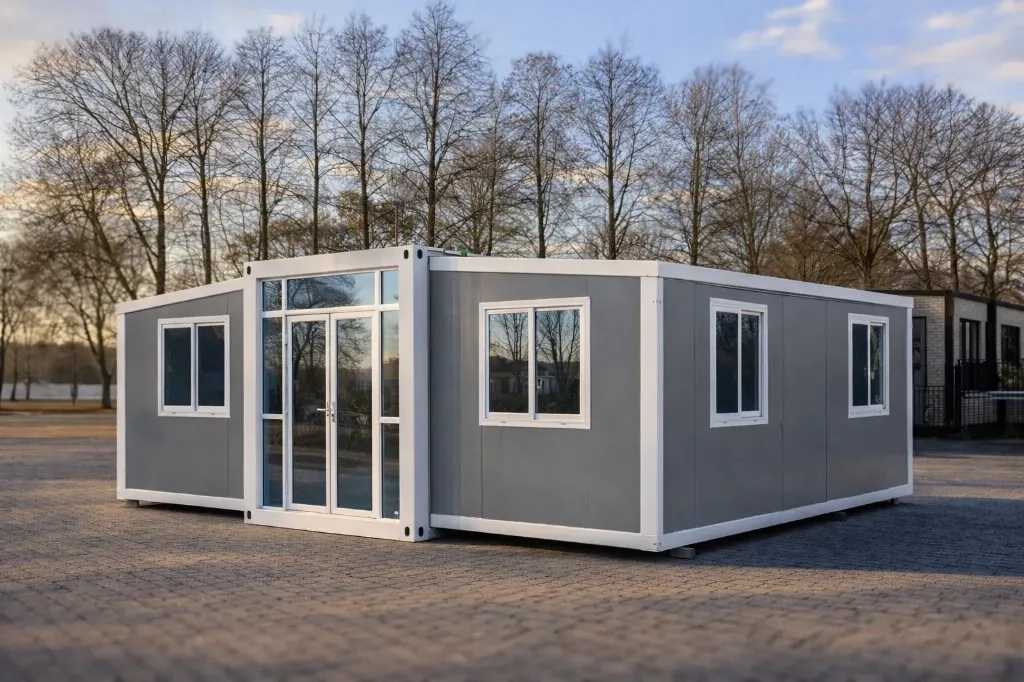 Tiny house 20ft 36,5m² White frame | 20F36MWFLGW | Light gray | Runto
