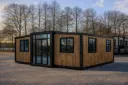 rhino house 20ft 36,5m² Zwart frame | 20F36MBFDBW | Donker Bruin |