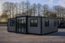 Tiny house 20Ft 36,5m² Zwart frame | 20F36MBFGRW | Grijs |