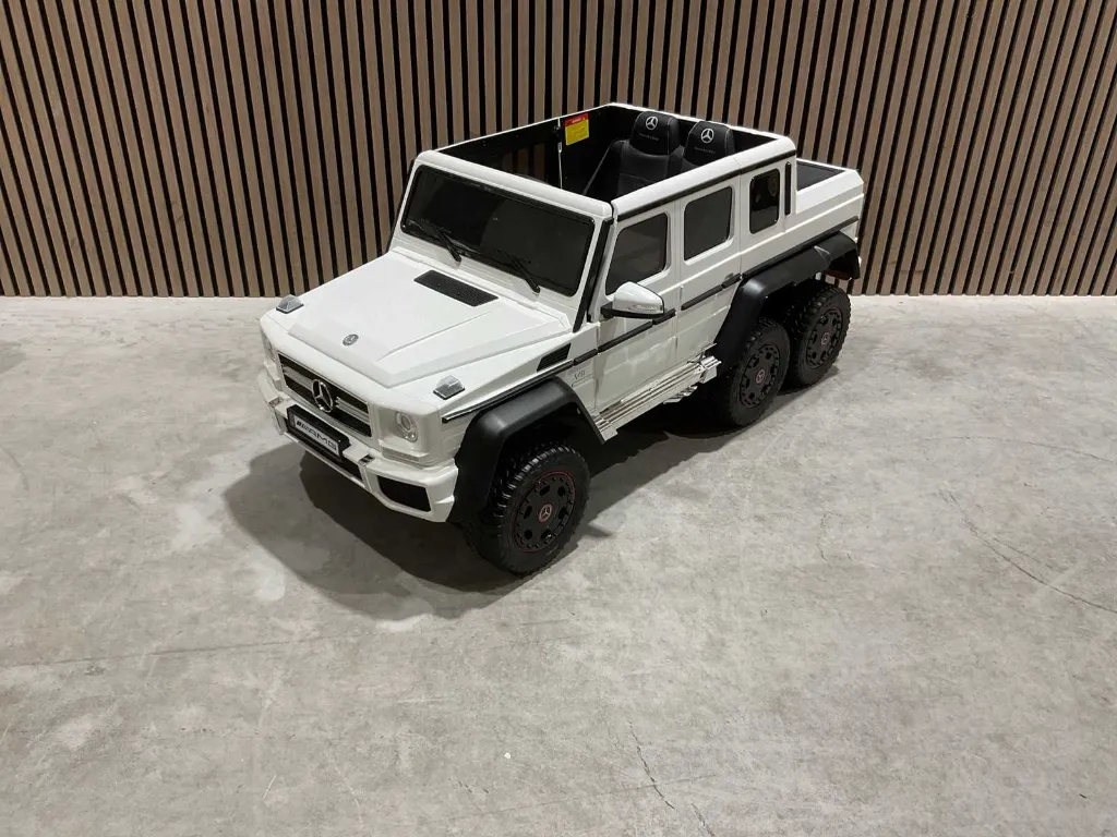 Kinderauto G63 amg 6x6 | DMD-318 | Wit | Mercedes Benz