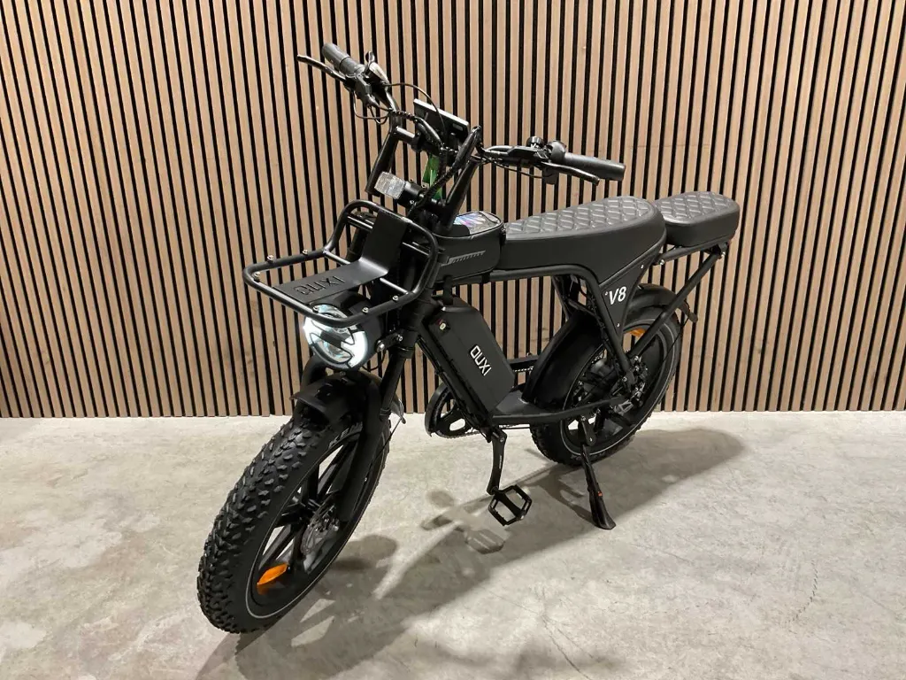 Elektrische fiets | V8 met rekje | Zwart | Ouxi
