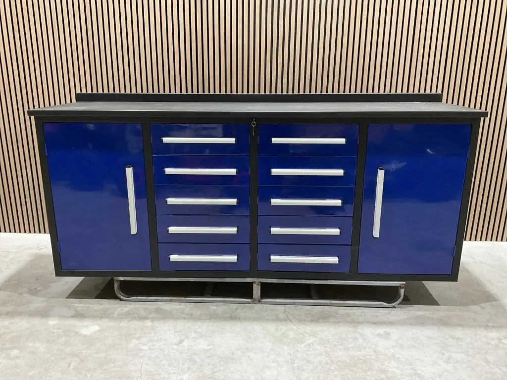 Werkbank | 7FT-10D 01B | Zwart/Blauw | STAHLWORKS