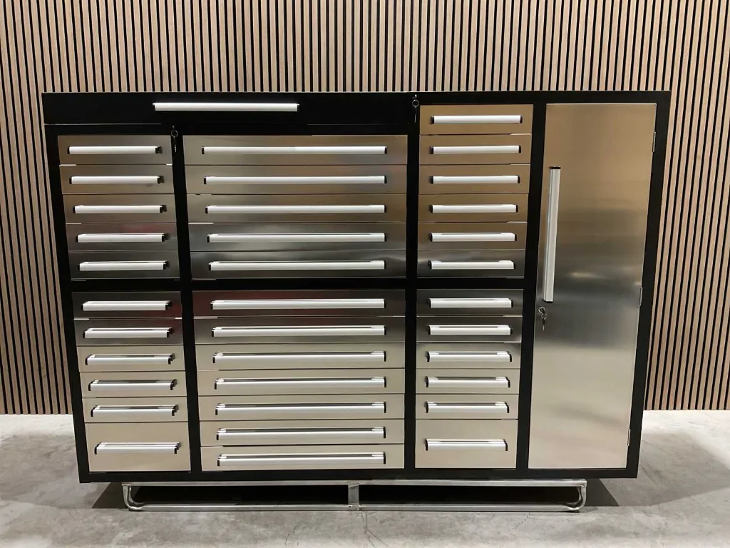 Gereedschapkast |  7FT-35D 01B | Zwart/RVS | Rhino-Cross-Tools