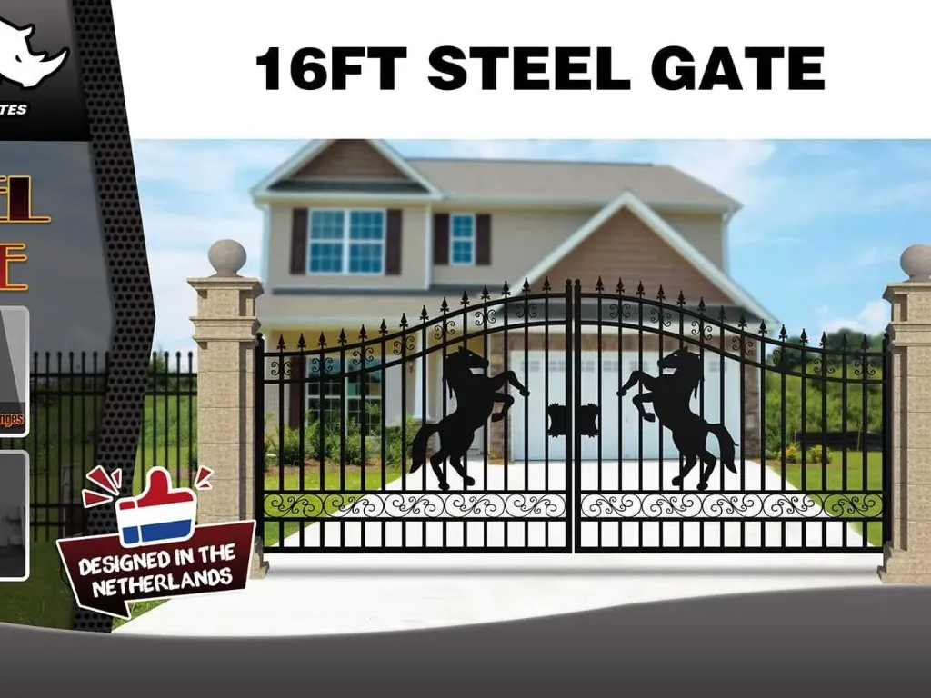 Toegangspoort Hek Paard 16FT 496CM |  RCG496 | Zwart | Rhino-Cross-Gates