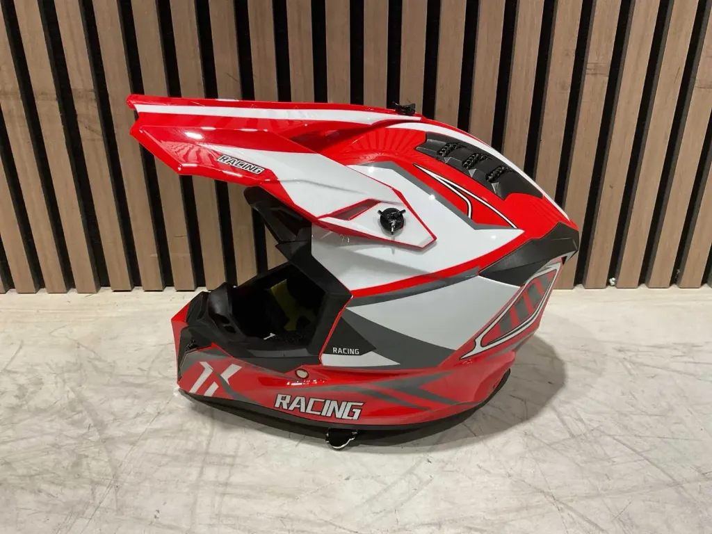 Motorhelmen | Model 127 maat L | Rood/Wit | Ultra Motocross