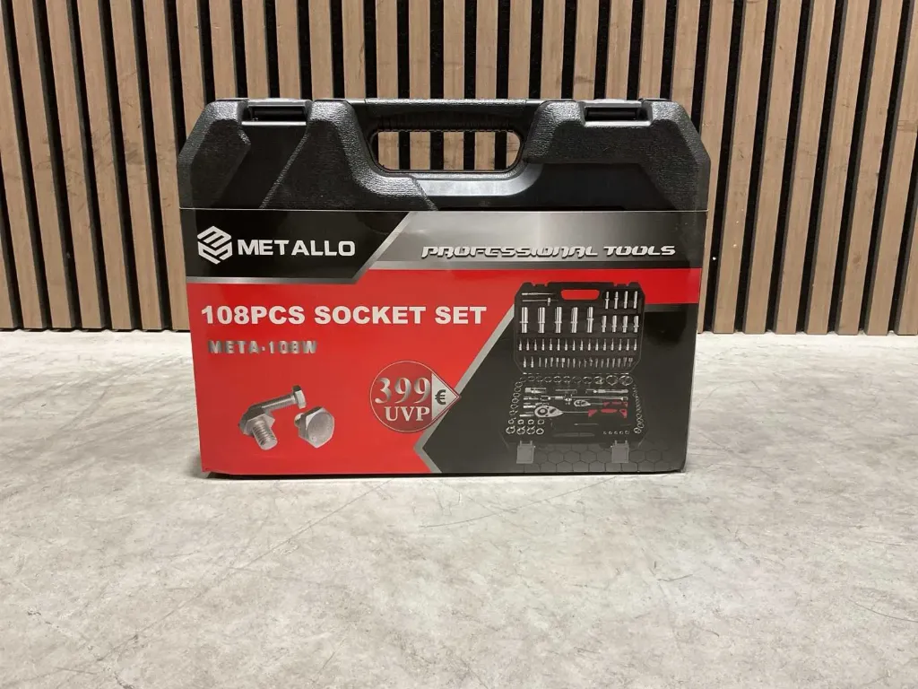 Doppenset 108PCS | META-108W | Zwart | Metallo