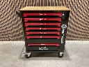 Gereedschapswagen 7/6 XXL | META-7HS6G-WOOD | Zwart/Rood/Hout | Metallo