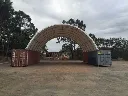 Rhino-Cross-Shelter C2020 - 6x6x2 m Opslagtent / Opslagshelter tussen 2 containers