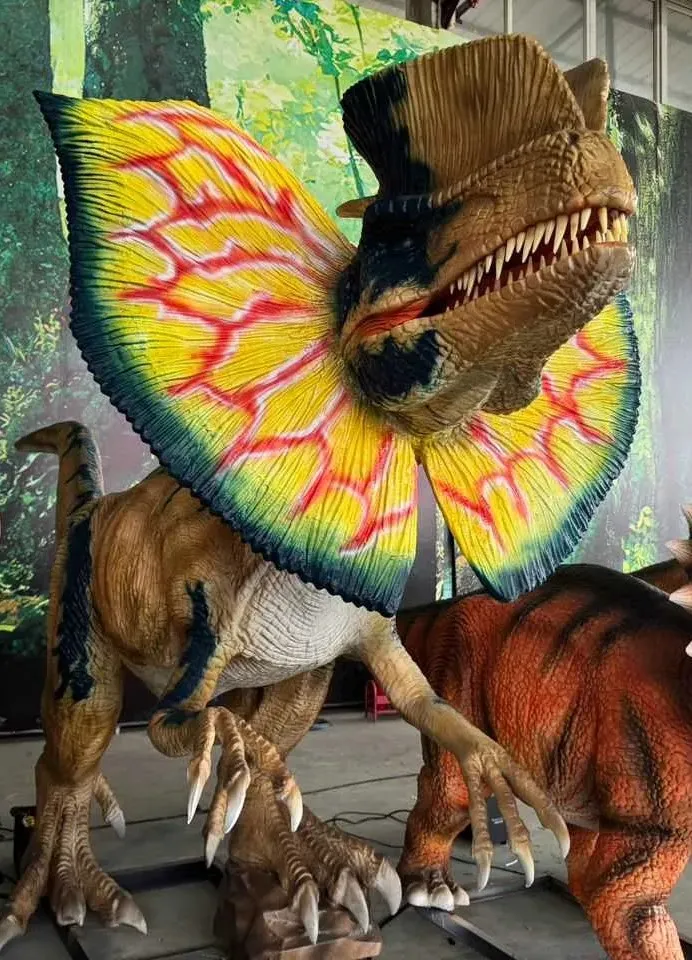 Dinausaurus Dilophosaurus(met add-ons) 5 Meter | RAD-026 | Rhino-Cross-Dino