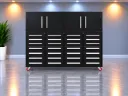 Werkbank 28 lades 4 deuren | H7ft-28D-4-01C | Zwart | Rhino-Cross-Workbench
