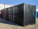 Zeecontainer met 2 zijdeuren 19,5 ton | 40ft High Cube | Zwart | Rhino-Cross-Containers