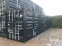 Zeecontainer met 3 Zijdeuren 19,5 ton | 40ft High Cube | Zwart | Rhino-Cross-Containers