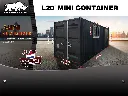 Mini container met deur en raam | 20ft | Zwart | Rhino-Cross-Containers