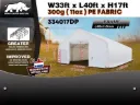 Opslagtent / Opslagshelter 12,2x10x5,2 m | 334017DP | Wit | Rhino-Cross-Shelter