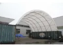 Opslagtent / Opslagshelter tussen 2 containers 12x6x2 m | C2040 | Wit | Rhino-Cross-Shelter