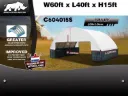 Opslagtent/Opslagshelter tussen 2 containers 12x18x4,5 m | C604015S | Wit | Rhino-Cross-Shelter