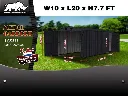 Garage/Loods compleet met wand- en dakpanelen 6,02x3x2,32 m | 1020 | Rhino-Cross-Garages