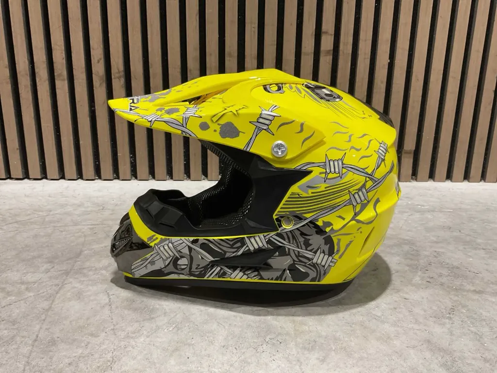 Motorhelm | Model 125 Maat L | Geel/Zwart | Ultra Motorcycle Helmets