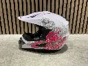 Motorhelm | Model 125 Maat M | Wit/Roze | Ultra Motorcycle Helmets