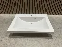 Wasbak 60cm | Plan Polybeton 1 vasque Blanc | 813874 | Wit | Allibert
