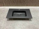 Wasbak 81cm Plan Polybeton | 827780 | Mat zwart | Allibert