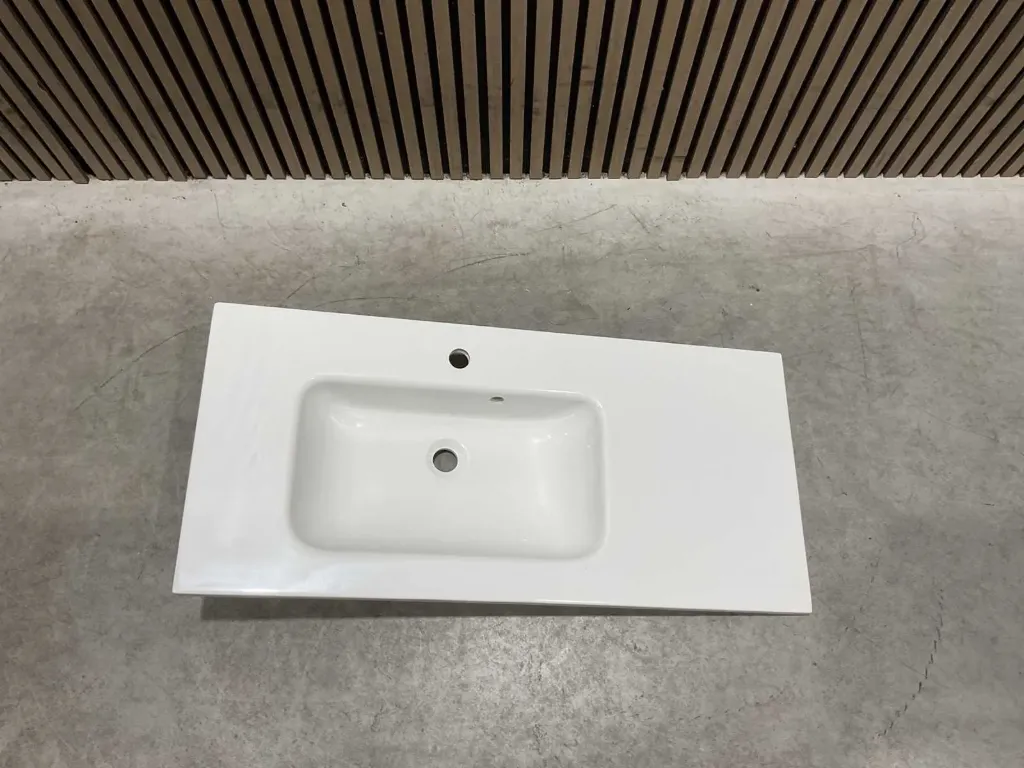 Wasbak 100cm Polybeton 1V | 821285 | Wit | Allibert