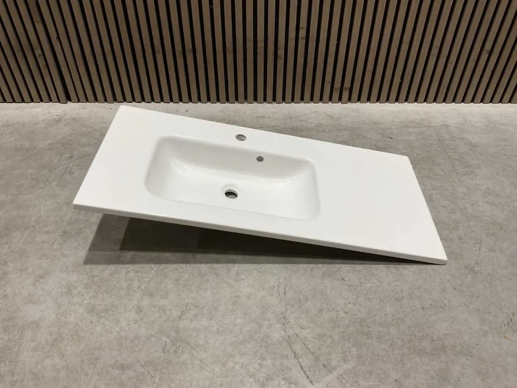 Wasbak 100cm Polybeton 1V | 821285 | Wit | Allibert