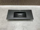 Wasbak 100 cm Plan ceram 1 vasque noir | 829123 | Mat Zwart | Allibert