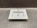 Wasbak 60cm Plan Ceramique carre 1V Blanc | 822671  | Allibert