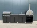 Gas bbq | 4 piece Modular Outdoor Kitchen | Zwart RVS | SolCocina