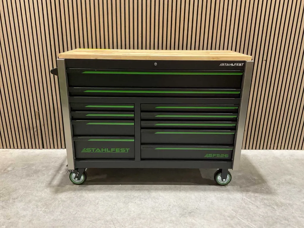 Gereedschapswagen | SF526 | Zwart/groen | Stahlfest